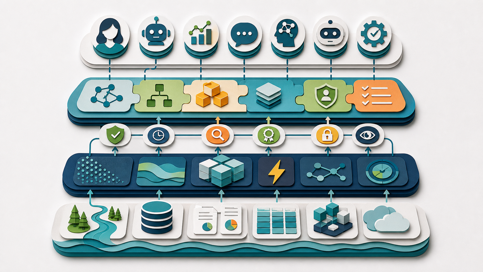 Open lakehouse operating model for AI context layer