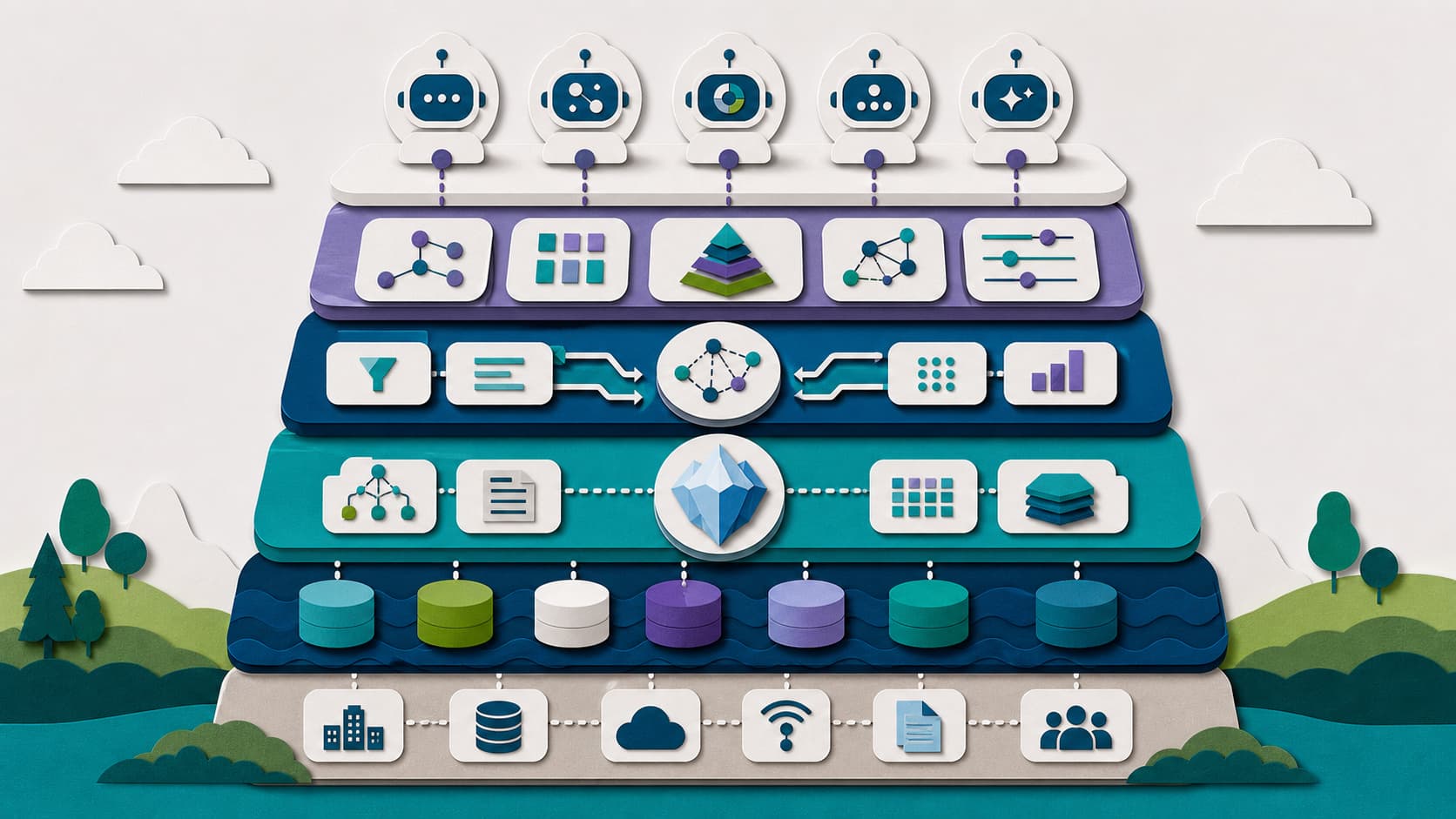 agentic AI operating layer architecture map
