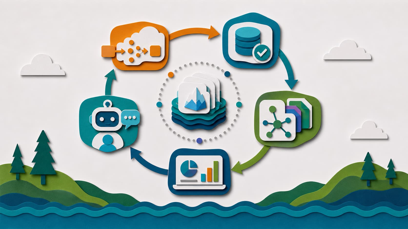 Operating workflow for lakehouse LTAP patterns