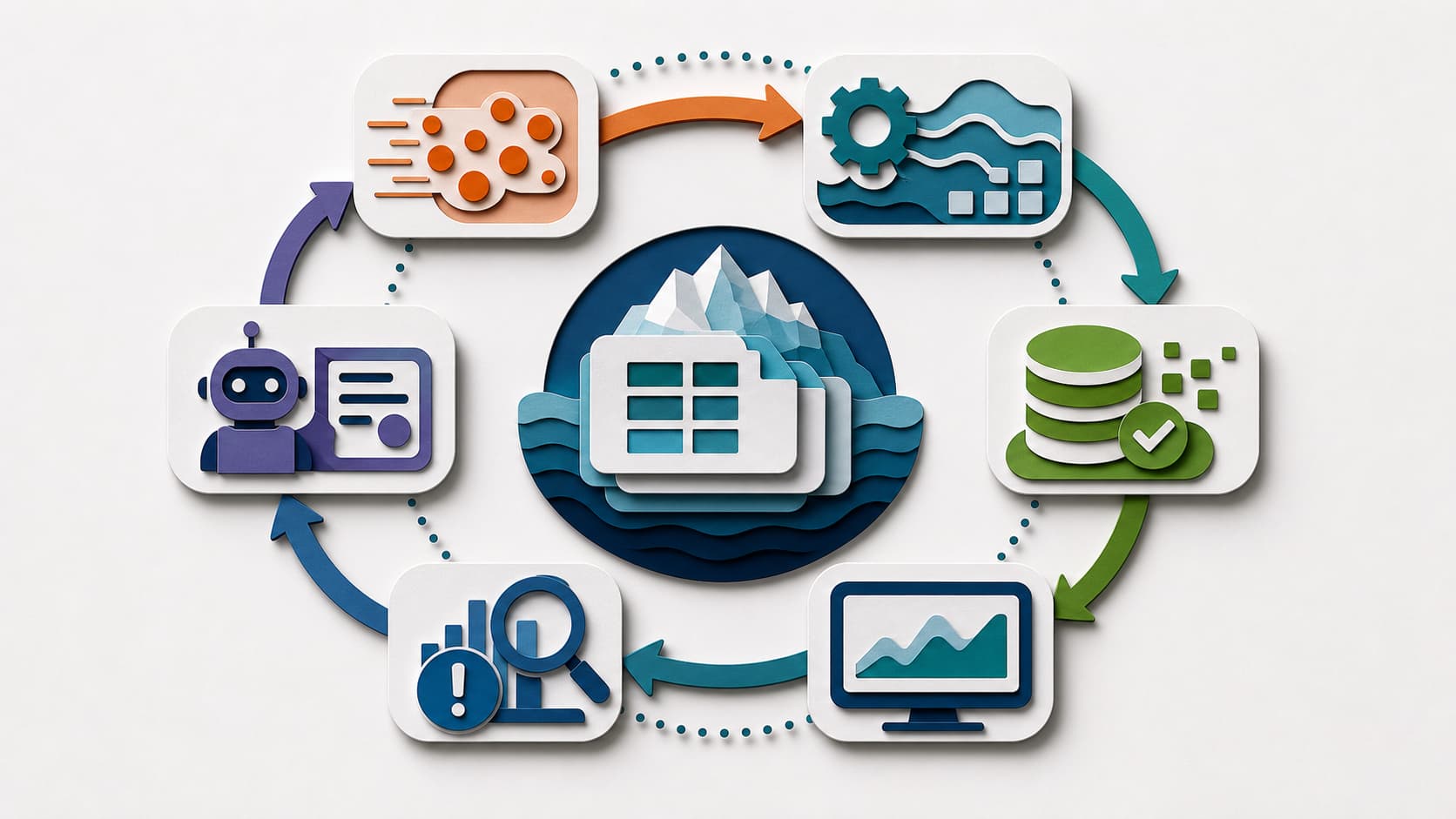 Operating workflow for streaming and Iceberg analytics